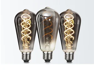 FLSNT Dimmable Vintage Ampoule LED E27, ST64 Rétro LED Edison Filament  Lampe Décorative, 7W(équivalent 60W), 2700K Blanc Chaud, 700LM, Verre  ambré, Lot de 6 : : Luminaires et Éclairage