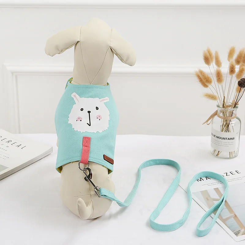 Cat Dog Adjustable Harness Vest Dog Mesh Harness Pets Walking Lead Leash Puppy Cat Vest Harness Collar Small Medium Supplies