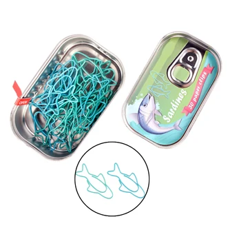

New sardines paper needle saldines paper clip 30 clips metal bookmark multicolour befriend metal fish paper clip