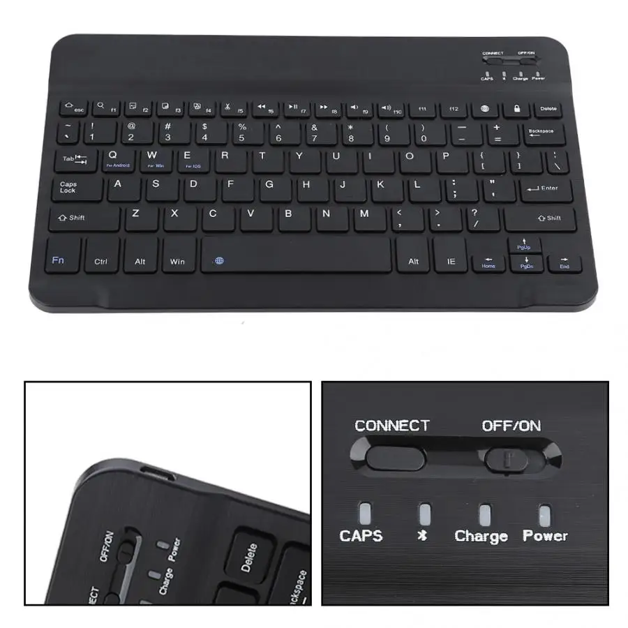 10," Тонкий Беспроводной клавиатура Bluetooth 3,0 для Android/IOS/WIN/iPad/iPhone 6/7/8 Plus/Pad Bluetooth клавиатура