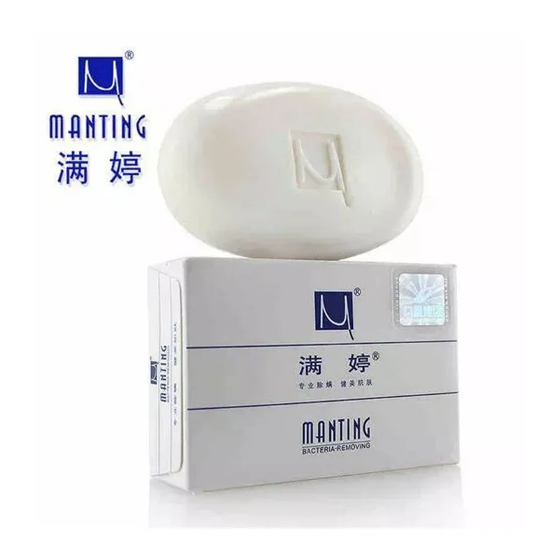 1pc Manting bacterias eliminar 100g de jabón Anti bacteriana ácaros acné rosácea de Control de aceite cara jabón antibacteriano limpiador