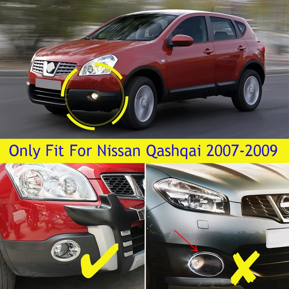 2 шт. хромированный автомобильный передний противотуманный светильник крышка