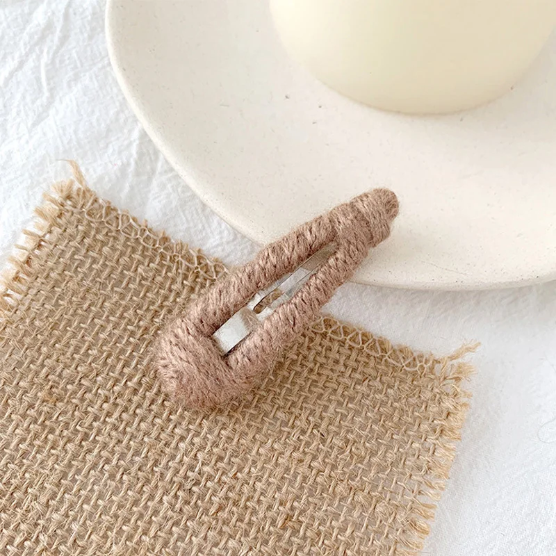 beige1 Новинка, яркие цвета, шерсть, полый, квадратный, капля, шпильки для волос, заколки для волос, BB шпильки для женщин и девушек, милые геометрические аксессуары для волос - Цвет: beige1