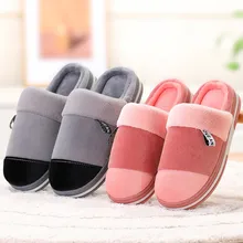 Повседневные домашние тапочки унисекс большого размера; бархатная теплая обувь; удобные домашние тапочки из хлопка на платформе; zapatos De Mujer