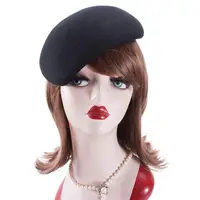 Lawliet Womens Wool Blocked Felt Tilt Hat Cocktail Fascinator Occasion Untrimmed Pillbox Felt Hat Base  A597 1