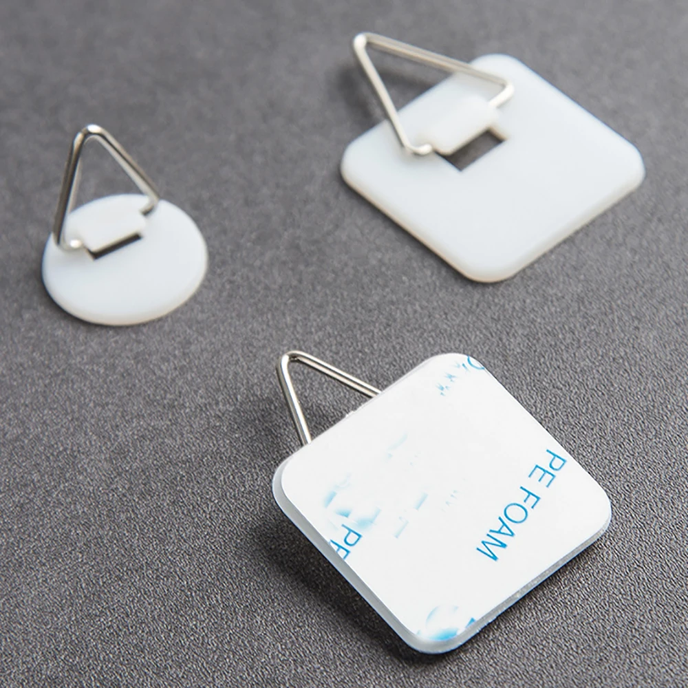 Storage hook 40PCS invisible adhesive plate hanger set vertical plate holders for the wall dish hook portable self-adhesive wall holder