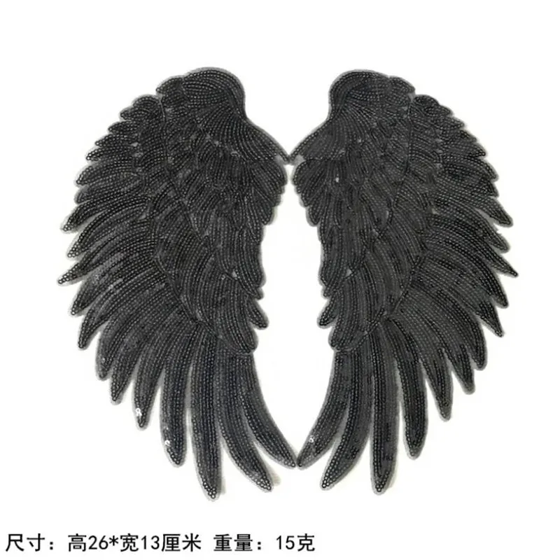 Футболка женская цветочная нашивка с блестками 260 мм крылья сделка ним панк