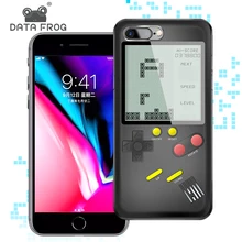 Данные лягушка тетрис игровые консоли для iPhone чехол Мини Портативная игра для iPhone 6/6s Ретро Чехол для игровой приставки для iPhone 7 8P X/XS