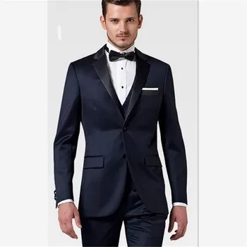 

3 Pieces(jacket+pants+vest) Lapel Fashion Men Suit Tailor Made Slim Fit Two Button Terno Masculino terno slim fit mens suits