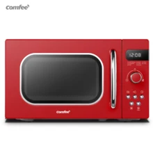 COMFEE Red Retro Style 800w 20L kuchenka mikrofalowa z 8 automatycznymi menu, 5 poziomami mocy gotowania i ekspresowym przyciskiem kucharskim namiętny czerwony