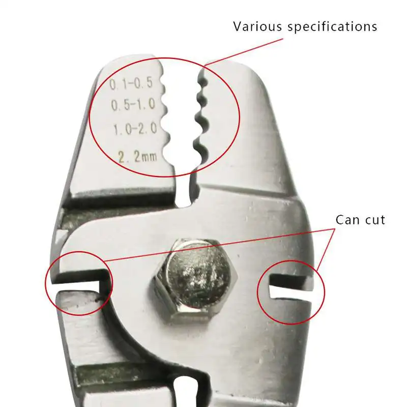 Топ-Нержавеющая сталь рыболовные плоскогубцы обжимной инструмент с 150 шт. обжимной соединитель петля комплект для обжима и Обжимные рукава