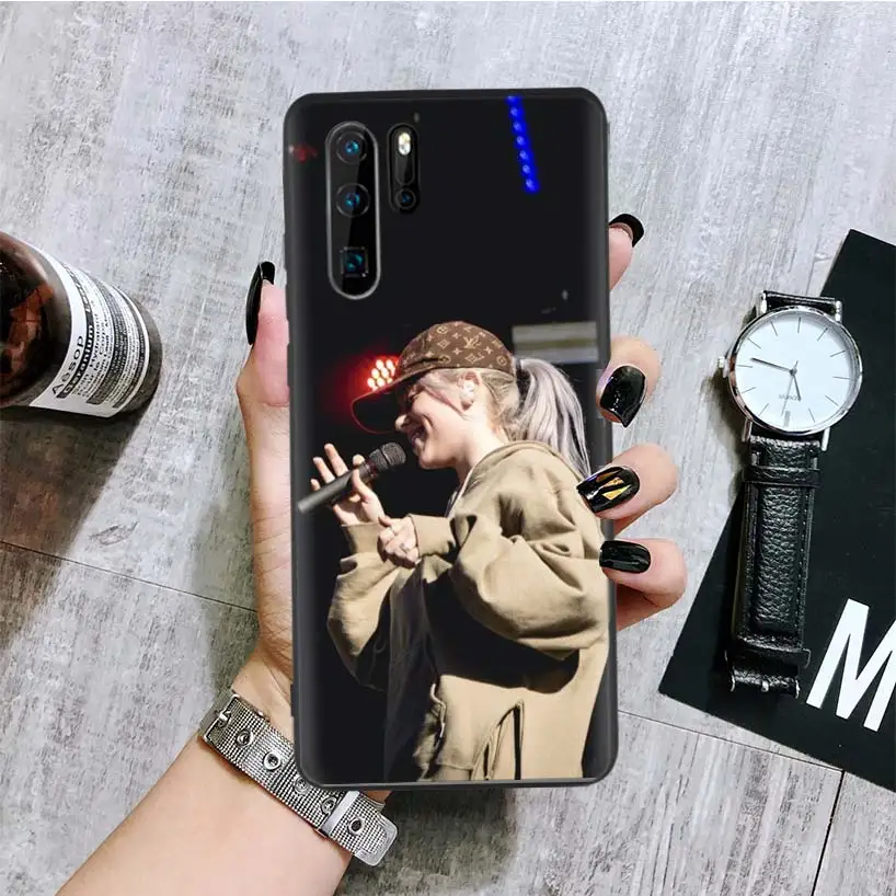 Billie Eilish музыкальный певец черный чехол для телефона huawei mate 30 20 10 P30 P20 P10 Pro Lite P Smart Z Роскошный чехол Shel - Цвет: BA025-9