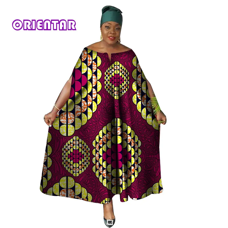 Повседневные африканские платья для женщин макси платье Африканский Воск Принт Базен Riche Анкара Платье свободного размера плюс длинное Дашики Платье WY3958