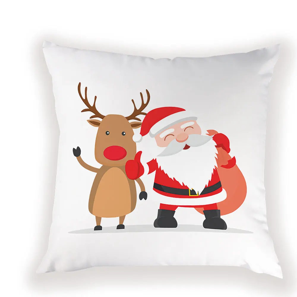 Santa Подушка с Санта Клаусом для декоративные оленей подушки для дивана размером 45*45, декоративная Милая Подушка Чехол для подушки на кровать декор подушки - Цвет: L1811-2