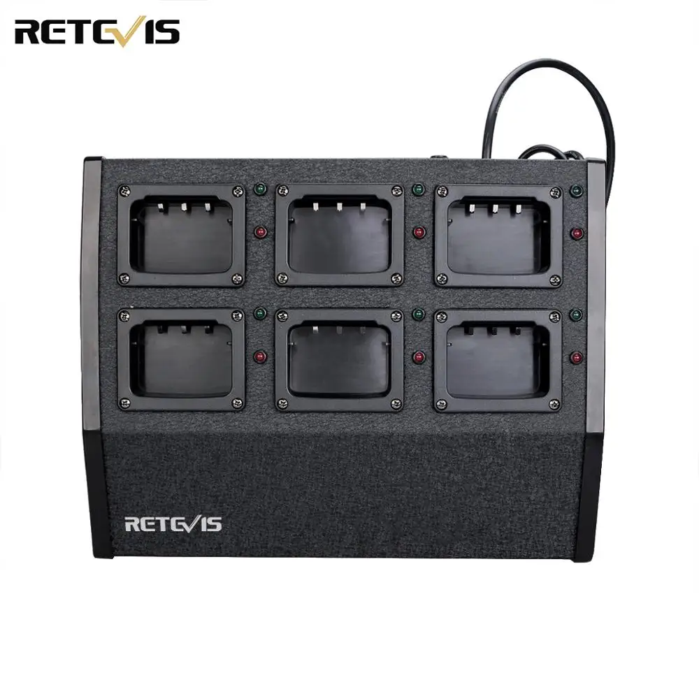 Retevis RTC29 шесть-way мульти блок зарядное устройство рации зарядная станция для RT29 для HD1 двухсторонние радиоприемники аксессуары C9119A