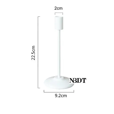Tall White 2 шт./лот, европейская палочка, подсвечник с одной подставкой, свадебный стол, декоративный подсвечник, серебристая черная бронза, белый, зеленый, шампань - Цвет: Tall White