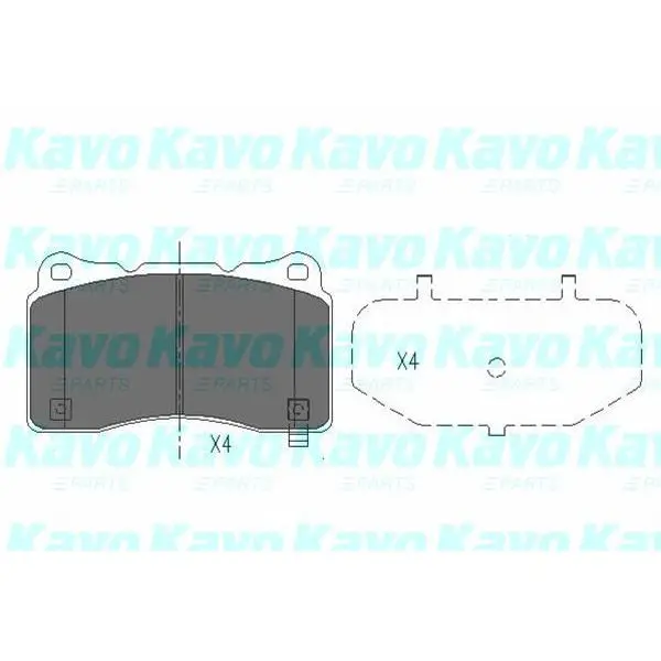 К-т торм. колодок Fr MI Lancer EVO 08 KAVO PARTS KBP-8021