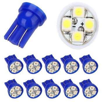 

10PCS T10 1210 4SMD Car LED Bulbs Lights Car Interior Lights Signal Lamp Dome Reading License Plate Light Auto 12V 6000K White