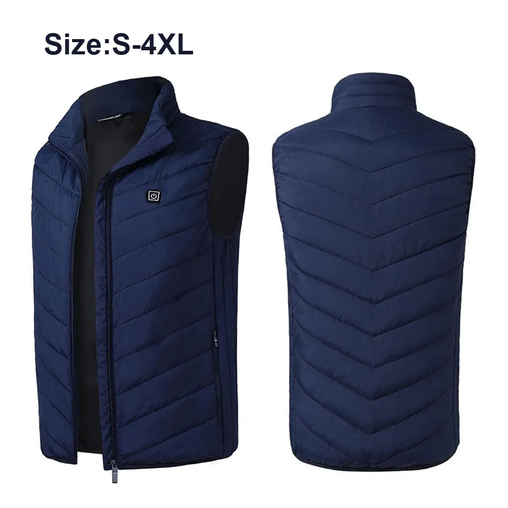 Electric Vest Heated Heated Pad USB Thermal Navy Blue 5-12v Physiotherapy Winter Jacket Heated Body Warmer Clothing