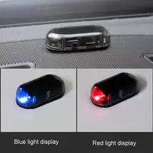 1 пара автомобиля Солнечный светодиодный Предупреждение вспышка светильник аналоговые противоугонной сигнализацией светильник ing Системы Безопасности Светильник