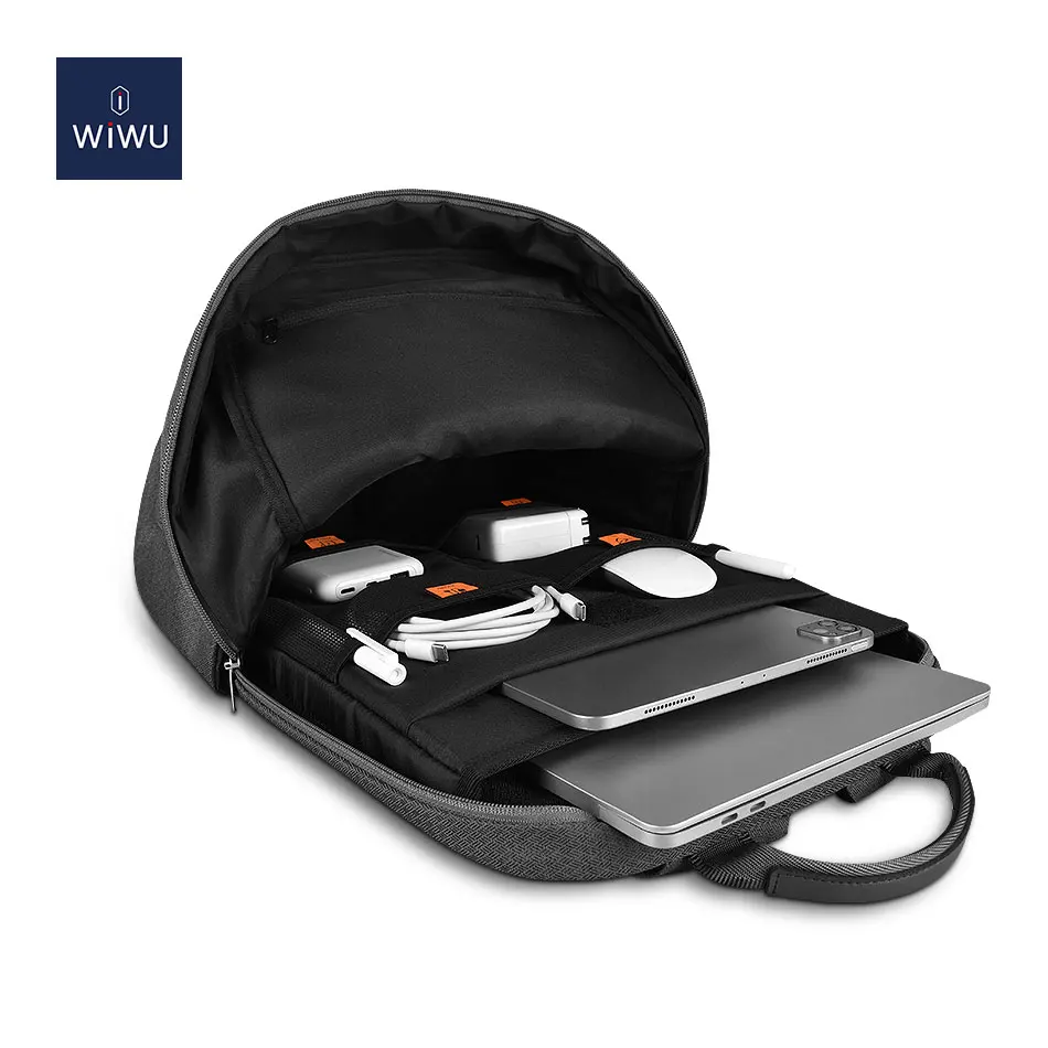 Wiwu-mochila Laptop de Grande Capacidade Nylon à Prova Dágua Leve para a Escola para Macbook Air 15.3 Novo - Imagem 4