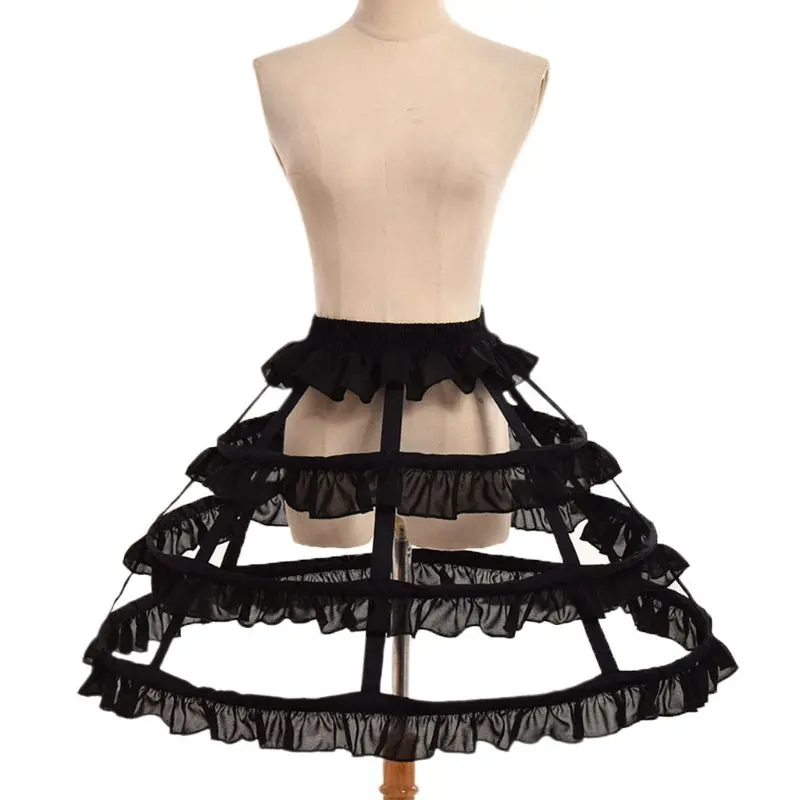 Women Girls Hollow Lotus Leaf Lace Bird Cage Fish Bone Skirt Cosplay Dress Skirt Petticoat Bride Wedding Dress wedding petticoat