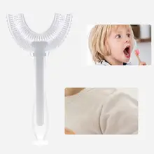 Brosse à dents de type U pour tout petit, nettoyage à 360 degrés, brosse à dents d'entraînement à main pour enfants pour le nettoyage des dents