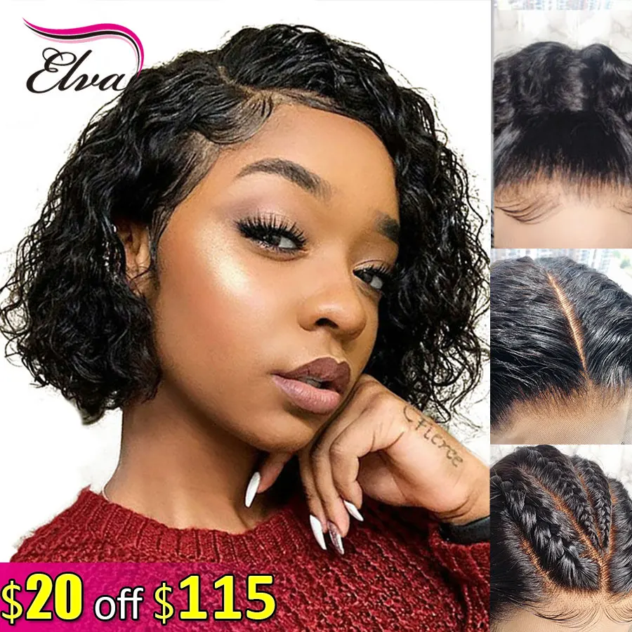 Elva Hair 13х6 человеческие волосы на фронте шнурка парики без клея предварительно