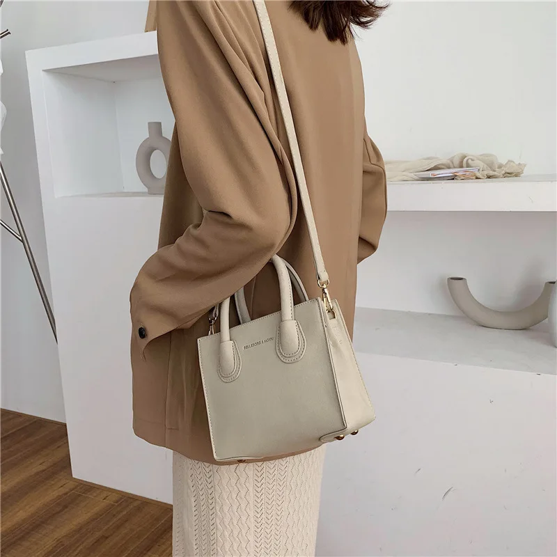 

New Arrival Textured Bag Simple Popular WOMEN'S Bag 2019 Autumn And Winter Dull Polish New Style Western Style Students Non-main