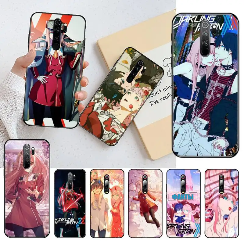 Чехол с изображением аниме PENGHUWAN Darling in the FranXX черный мягкий чехол для телефона Redmi