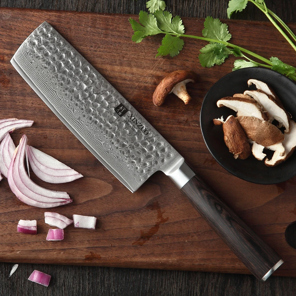 XINZUO 6.8 inch Chef Kitchen Knife 67 Layers VG10 Damascus Steel Chinese Cleaver Cook Knives Pakka Wood Handle|chef kitchen knives|damascus steel