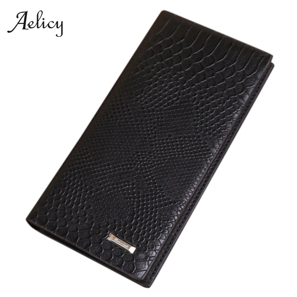 Aelicy/Новинка Брендовые мужские кошельки из искусственной кожи с узором
