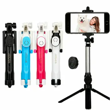 

3 in 1 Wireless Bluetooth Selfie Stick for All smartphones Foldable Handheld Monopod Shutter Remote Extendable Mini Tripod