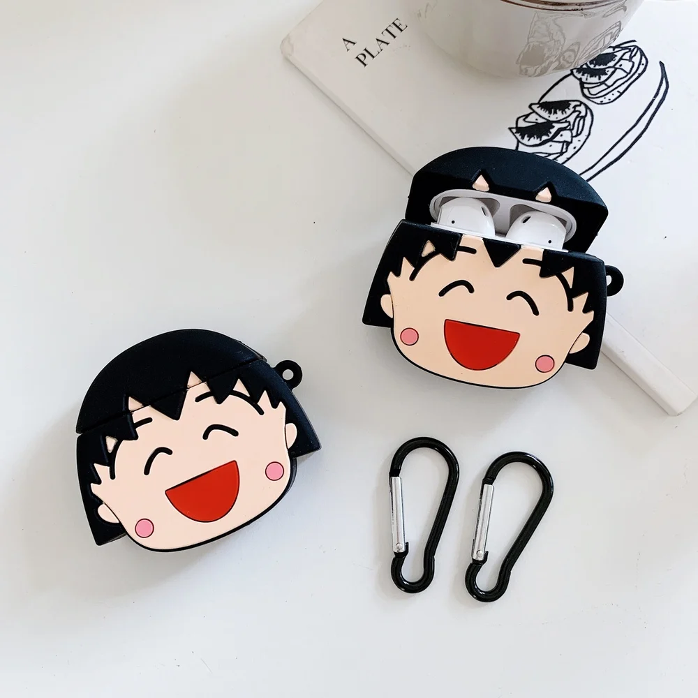 Для AirPods 1 2 Чехол для наушников милый Doraemon вишневые гранулы силиконовый чехол для AirPods гарнитура зарядная коробка чехол s с крючком
