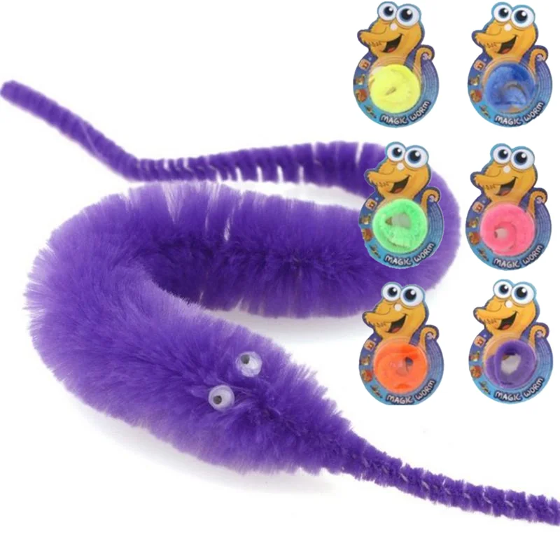 

Funny Magic Worm Magic tricks Fuzzy Worm Wiggle Moving Sea Horse Kids close-up street comedy Magic Tricks Toys For Children