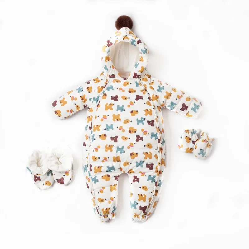

Winter Thick Men's And Women's Baby down Jacket 0-1-Year-Old Newborns Romper Nursing Baby Clothes