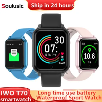 

IWO T70 Smart Watch Men Women Smart Band Heart Rate Monitoring B57 Plus Women Smartwatch Fitness Tracker Bracelet PK IWO 10