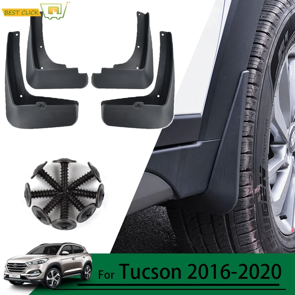 Set Molded Mud Flaps For Hyundai Tucson TL 2015 2020 Mudflap Splash Guards Mudguard Fender Front Rear 2016 2017 2018|Грязезащита| |