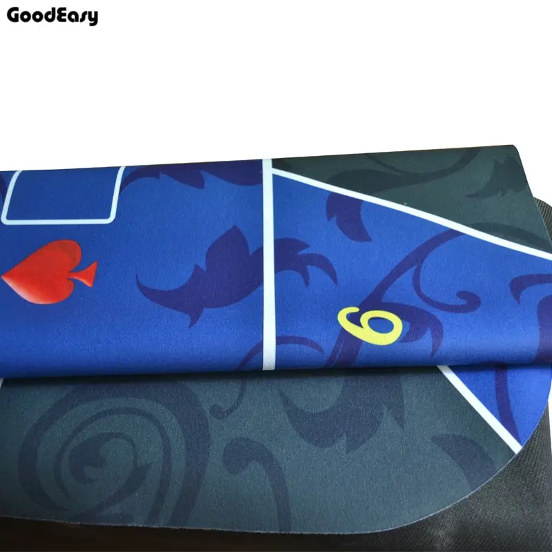 Texas Hold'em Poker Mat Tablecloth Rubber Mat Board Game Table Digital Printing Suede Casino Layout Poker Accessories 1.8*0.9m
