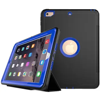 

3-Layer Tablet Case for IPad 2017 2018 9.7\" Fashion Auto Smart Sleep Wake Up Flip Stand Cover for Ipad 9.7 2017 2018 Coque+pen