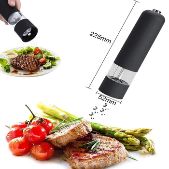 

Gravity Electric Salt and Pepper Grinder Set Automatic Pepper and Salt Spice Mill Grinder with LED Light Kitchen Tools