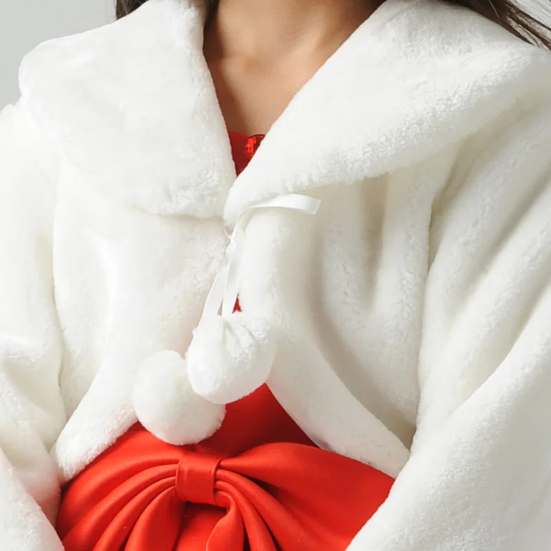 Baby Girls Wedding Fur Bolero Jacket Cloak Cape Kids Clothes