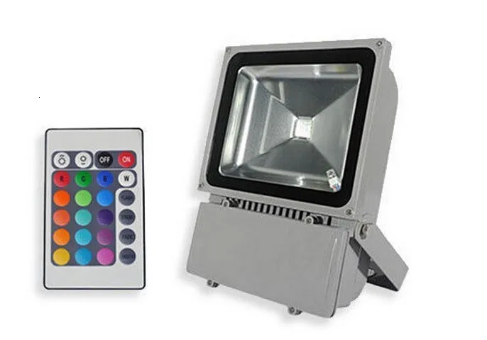 (10 шт./лот) 85-265 в 10 Вт 20 Вт 30 Вт 50 Вт 100 Вт RGB Refletor Foco наружный светодиодный прожектор Точечный пульт дистанционного управления power Plug