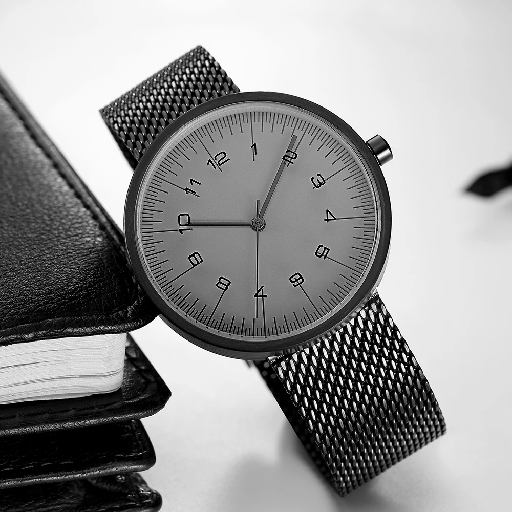 

Men's Watches Luxury Brand Geekthink Men Quartz Watch Stainless Steel Mesh Band Waterproof Sports Wristwatch horloges mannen #a