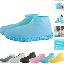 Slingifts/Новинка; резиновые сапоги на молнии; Силиконовые чехлы; мужские, женские, Детские Водонепроницаемые ботинки; непромокаемая обувь для путешествий