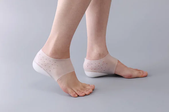 white 2.5cm holes Shopify дропшиппинг силиконовые стельки для увеличения роста невидимые стельки носки подпяточники 3,5 см, увеличивающие рост, с бантом-уход для ног: стельки инструмент - Цвет: white 2.5cm holes