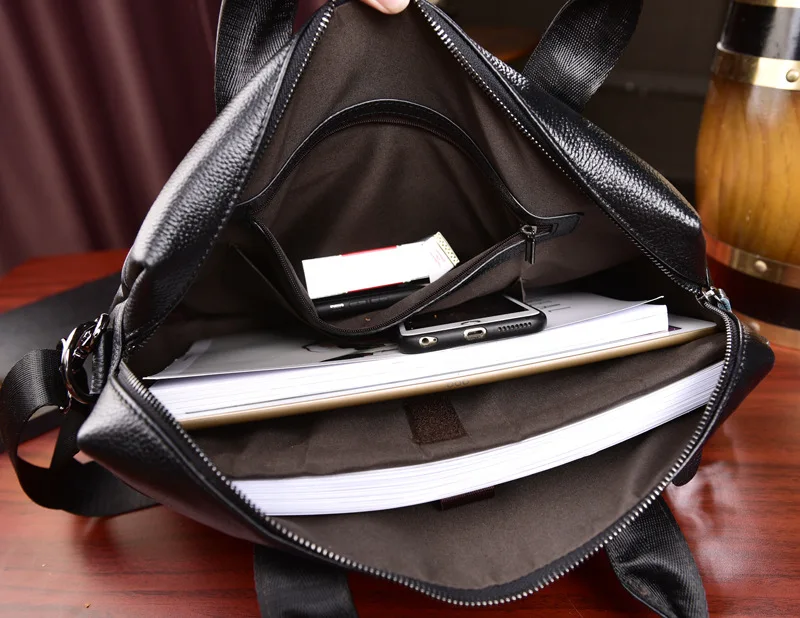 Винтажный портфель из натуральной кожи, сумка-мессенджер, мужская сумка через плечо, коричневый, черный, для работы, бизнеса, компьютера, офиса, ноутбука, мода 0053