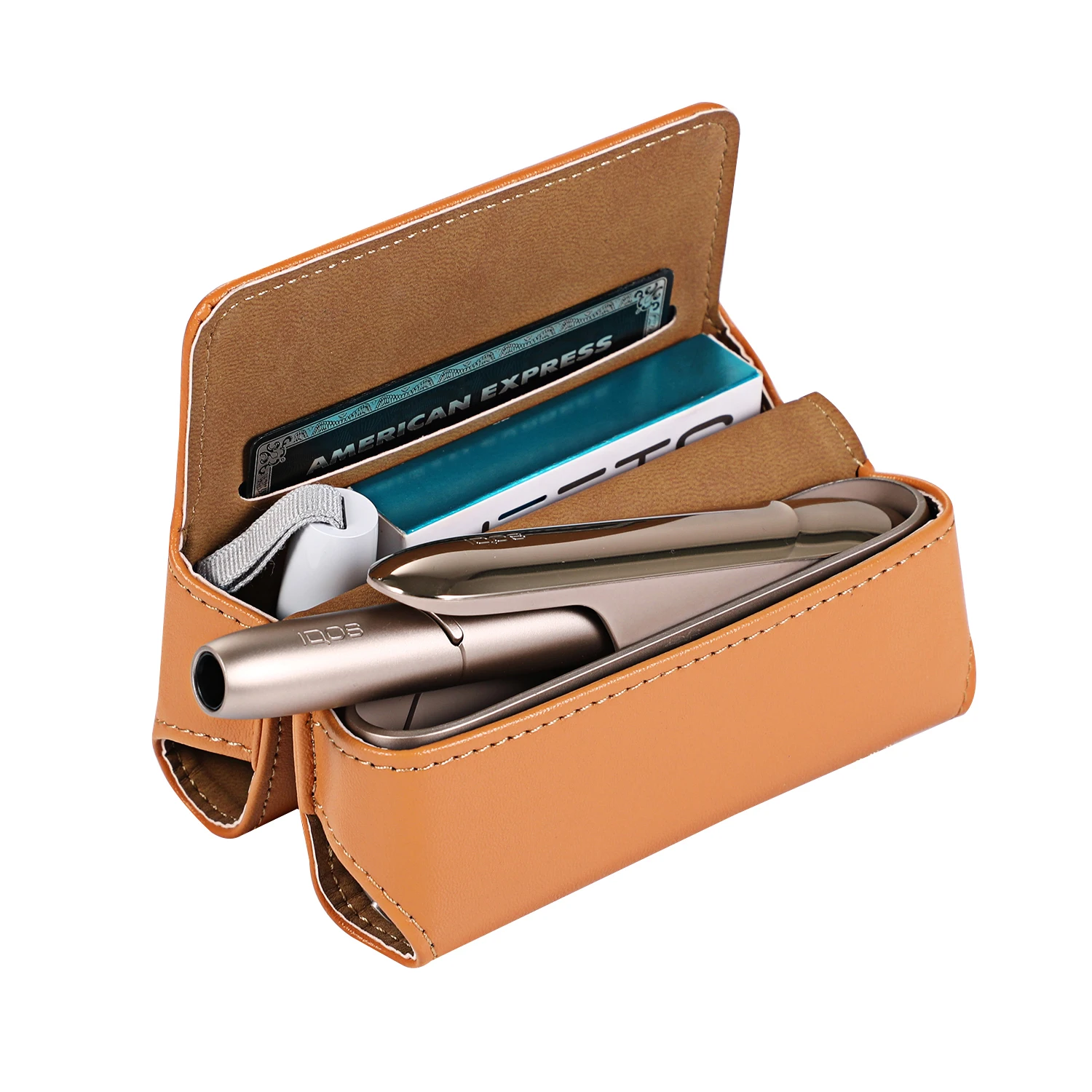 Защитный чехол для электронной сигареты для IQOS 3 кожаный чехол для Iqos3.0 хранение картриджей сумка ударопрочный корпус - Цвет: Leather
