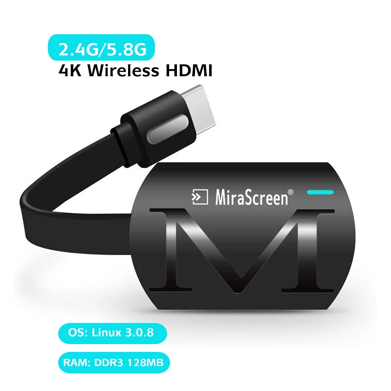 Mirascreen G4 Plus 2.4G/5.8G 4K Wireless HDMI Wifi Display Dongle TV stick Mirroring Miracast Airplay for Android iOS | Электроника