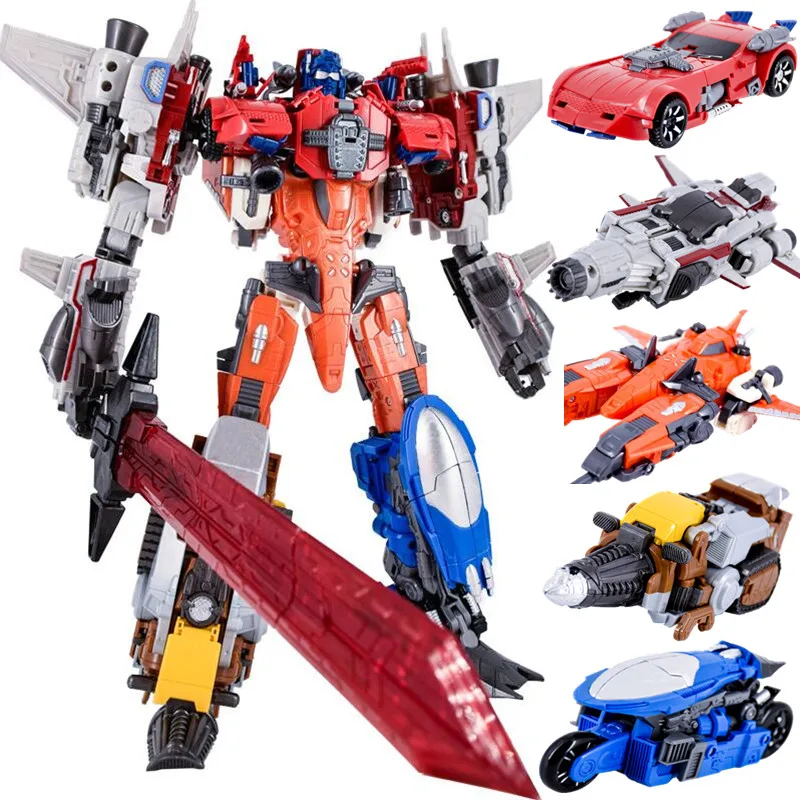 WEI JIANG 5 в 1 большие новые Трансформационные игрушки мальчик крутой Predaking Опустошитель робот автомобиль ко gt фигурка самолета Модель Детская игрушка
